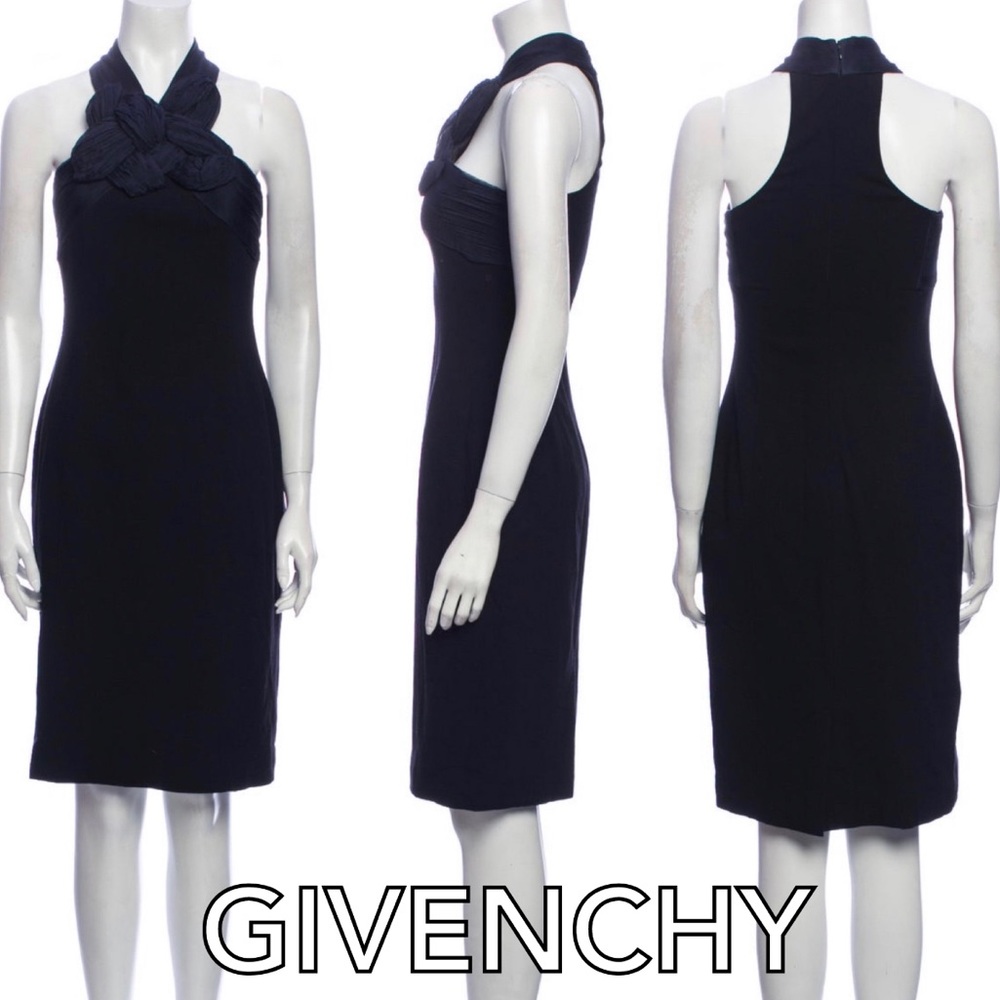 🚫SOLD🚫 Givenchy Wool Sheath Halter-neck Dress FR 38 EUC